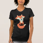 Extravaganter Hipster Red Fox T-Shirt (Vorderseite)