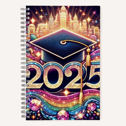 Extravaganter Hochschulabschluss 2025 Notizblock (Vorderseite)
