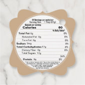 Extravaganter Honey Label Nutrition Tag Kraft Polk (Rückseite)