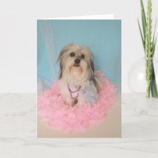Extravaganter Hund Geburtskarte Karte