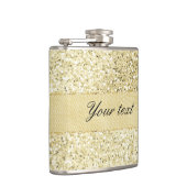 Extravaganter Imitat-GoldGlitzer personalisiert Flachmann (Rechts)