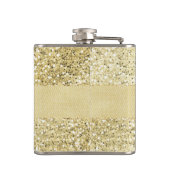 Extravaganter Imitat-GoldGlitzer personalisiert Flachmann (Rückseite)