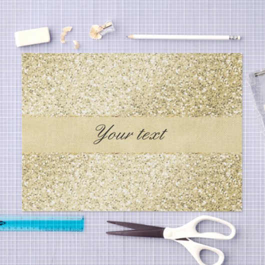 Extravaganter Imitat-GoldGlitzer personalisiert Seidenpapier (Handwerk)