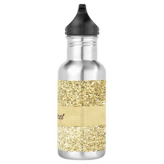 Extravaganter Imitat-GoldGlitzer personalisiert Trinkflasche (Rechts)