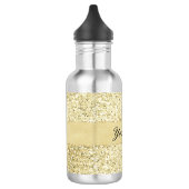 Extravaganter Imitat-GoldGlitzer personalisiert Trinkflasche (Links)