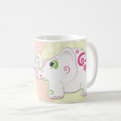 Extravaganter indischer Stil Elephant personalisie Kaffeetasse (VorderseiteRechts)