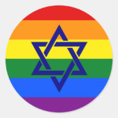 Extravaganter Judensticker Runder Aufkleber (Vorderseite)