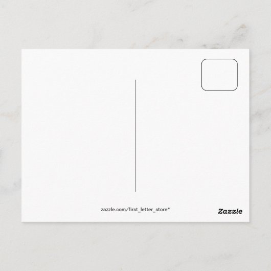 Extravaganter Jugendstil-Buchstabe D Postkarte (Rückseite)