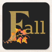 Extravaganter Karierter Fall Word Art Rechteckiger Pappuntersetzer (Vorderseite)