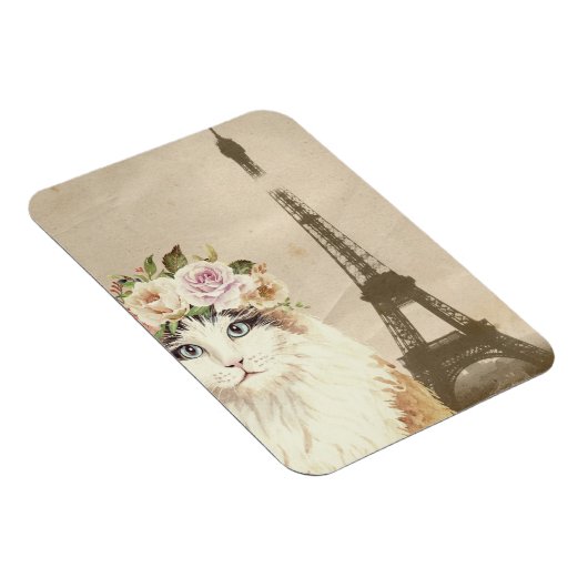 Extravaganter Katzen- und Eiffelturm Magnet (Rechte Seite)