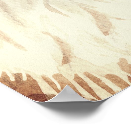 Extravaganter Katzen- und Eiffelturm Poster (Ecke)