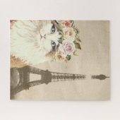 Extravaganter Katzen- und Eiffelturm Puzzle (Horizontal)