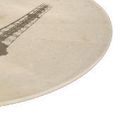 Extravaganter Katzen- und Eiffelturm Schneidebrett (Ecke)