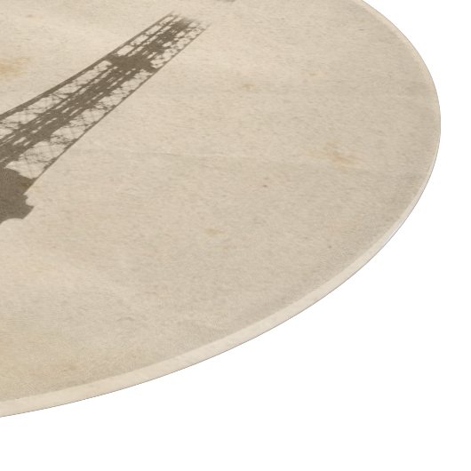 Extravaganter Katzen- und Eiffelturm Schneidebrett (Ecke)