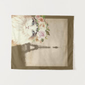 Extravaganter Katzen- und Eiffelturm Wandteppich (Vorderseite (Horizontal))