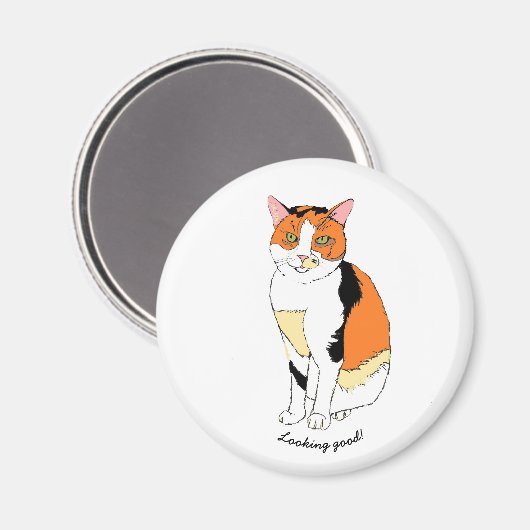 Extravaganter Katzenmagnet Magnet (Vorderseite/Rückseite)