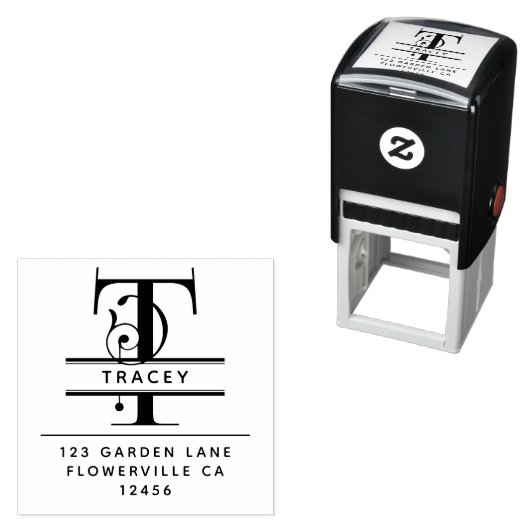 Extravaganter Kopfbrief - T - Rücksendeadresse Mon Permastempel (Beispiel)