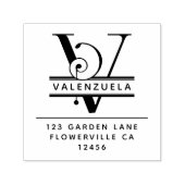 Extravaganter Kopfbrief - V - Rücksendeadresse Mon Permastempel (Design)