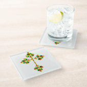 EXTRAVAGANTER KROSS GLASUNTERSETZER (Schrägansicht)