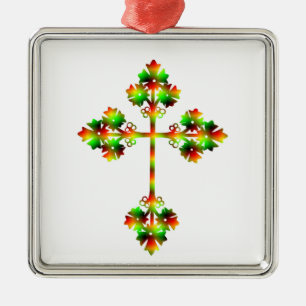 EXTRAVAGANTER KROSS ORNAMENT AUS METALL