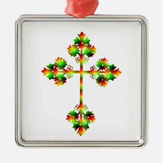 EXTRAVAGANTER KROSS ORNAMENT AUS METALL (Vorne)
