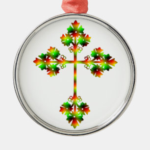 EXTRAVAGANTER KROSS ORNAMENT AUS METALL