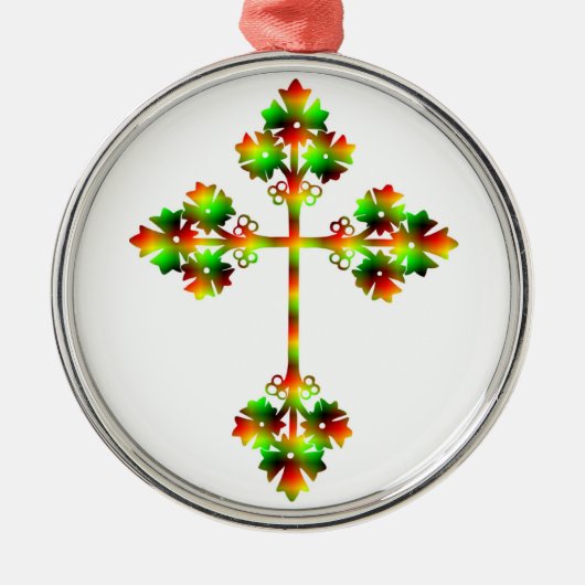 EXTRAVAGANTER KROSS ORNAMENT AUS METALL (Vorne)