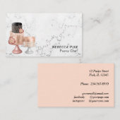 Extravaganter Kuchenpatisserie-Koch aus weißem und Visitenkarte (Vorne/Hinten)