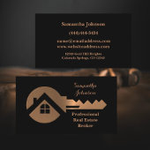 Extravaganter Kupfer Key Real Anwesen Broker Busin Visitenkarte