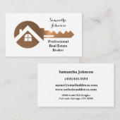 Extravaganter Kupfer Key Real Anwesen Broker Busin Visitenkarte (Vorne/Hinten)