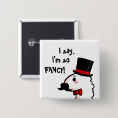 Extravaganter Lama-Knopf Button (Vorne & Hinten)