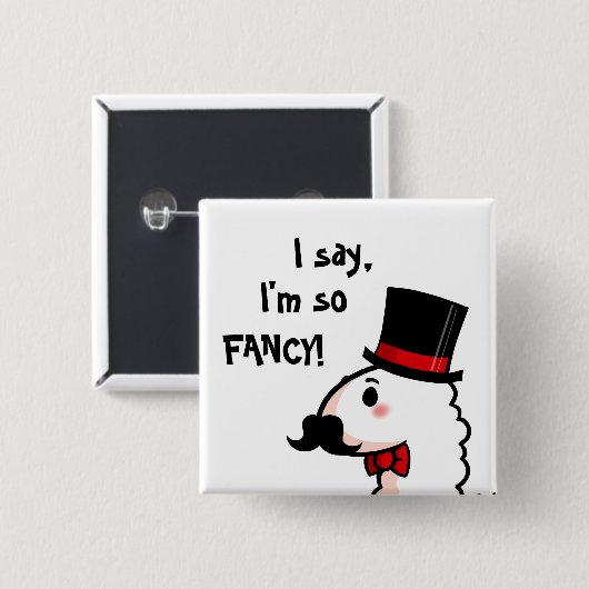 Extravaganter Lama-Knopf Button (Vorne & Hinten)