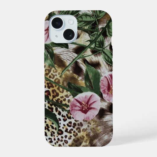 Extravaganter Leopard Print iPhone Case iPhone 15 Hülle (Rückseite)