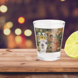 Extravaganter Llama- und Renoir-Bauernhof Schnapsglas