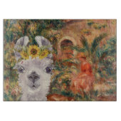 Extravaganter Llama- und Renoir-Bauernhof Schneidebrett (Vorderseite)