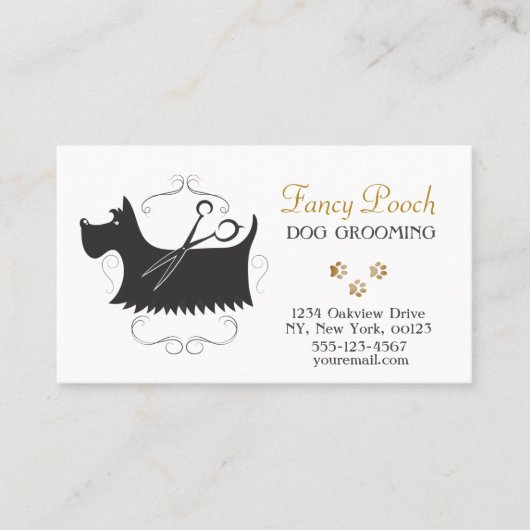 Extravaganter Luxusservice für Haustiere Visitenkarte (Vorderseite)
