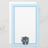 Extravaganter Maine-Waschbär Briefpapier (Vorne/Hinten)