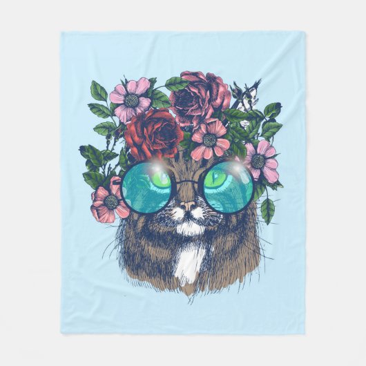 Extravaganter Maine-Waschbär Fleecedecke (Vorderseite)