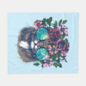 Extravaganter Maine-Waschbär Fleecedecke (Vorderseite (Horizontal))