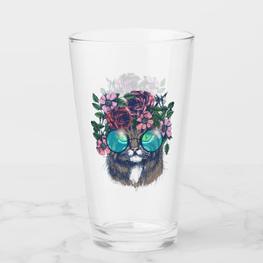 Extravaganter Maine-Waschbär Glas (Vorderseite)