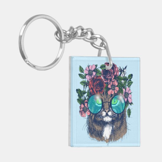 Extravaganter Maine-Waschbär Schlüsselanhänger (Vorderseite links)