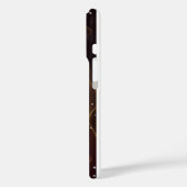 Extravaganter Maroon-Hintergrund mit Wispy-Gold-Ak Case-Mate iPhone Hülle (Rückseite / Links)