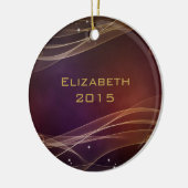 Extravaganter Maroon-Hintergrund mit Wispy-Gold-Ak Keramikornament (Links)