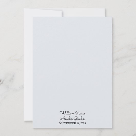 Extravaganter Metallglam Shiny High End Silver Wed Einladung (Rückseite)