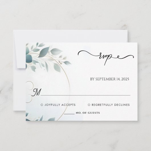 Extravaganter Metallglam Shiny High End Silver Wed RSVP Karte (Vorderseite)