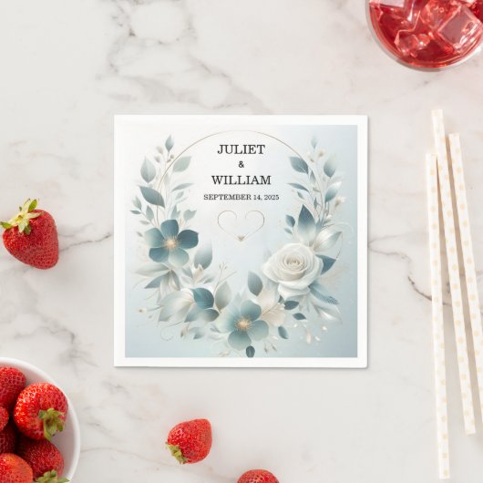 Extravaganter Metallglam Shiny High End Silver Wed Serviette (Beispiel)