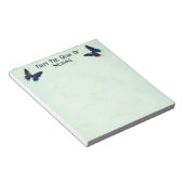 Extravaganter, moderner Script Butterfly Personali Notizblock (angewinkelt)