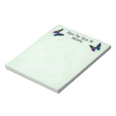 Extravaganter, moderner Script Butterfly Personali Notizblock (Rotiert)