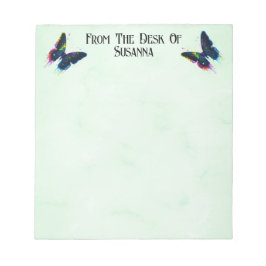 Extravaganter, moderner Script Butterfly Personali Notizblock