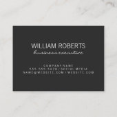 Extravaganter monogramm Button Streifen Visitenkarte (Rückseite)